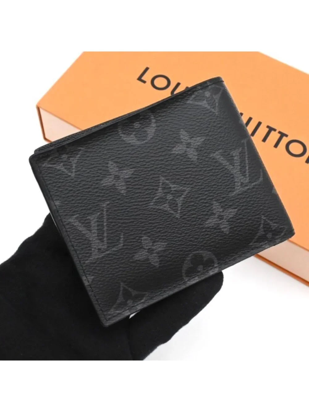 Louis Vuitton Eclipse Portefeuille Marco Bifold Wallet Black